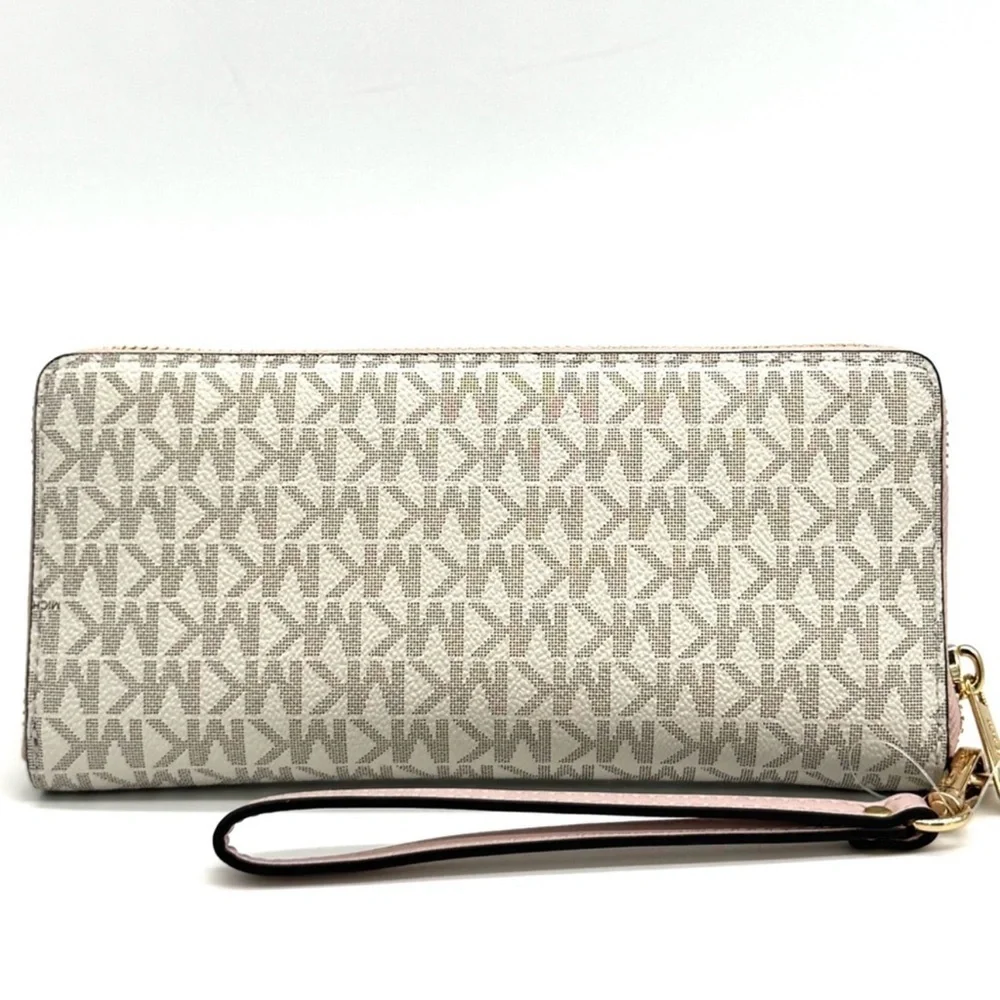 Michael Kors Large Continental Wallet Wristlet Powder Blush Multi